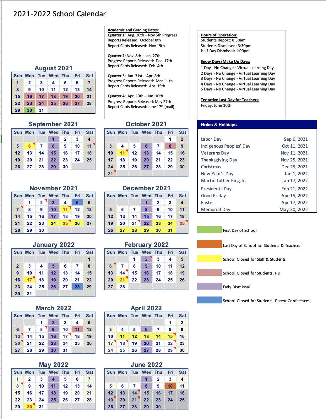 20-21 Calendar - The Children's Guild District Of Columbia Public Charter School